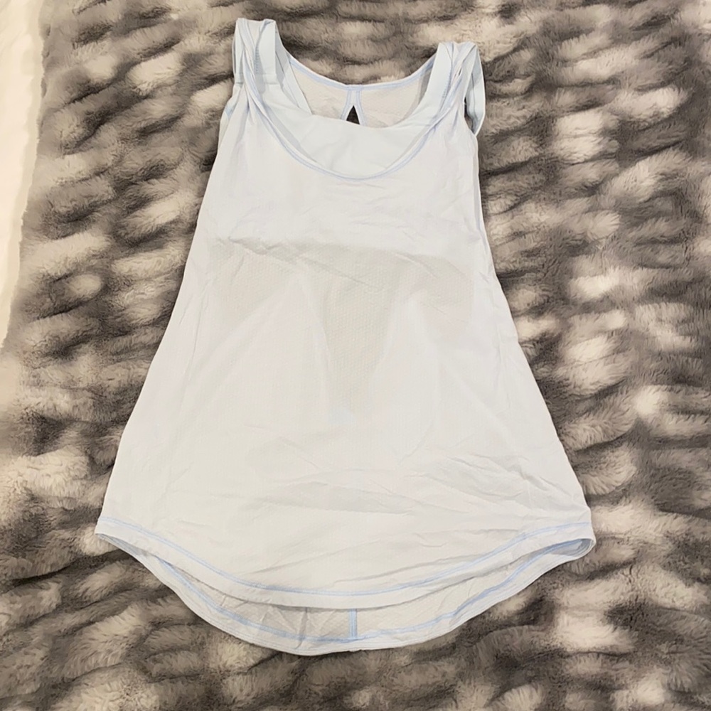 Blue lulu tank with sports bra